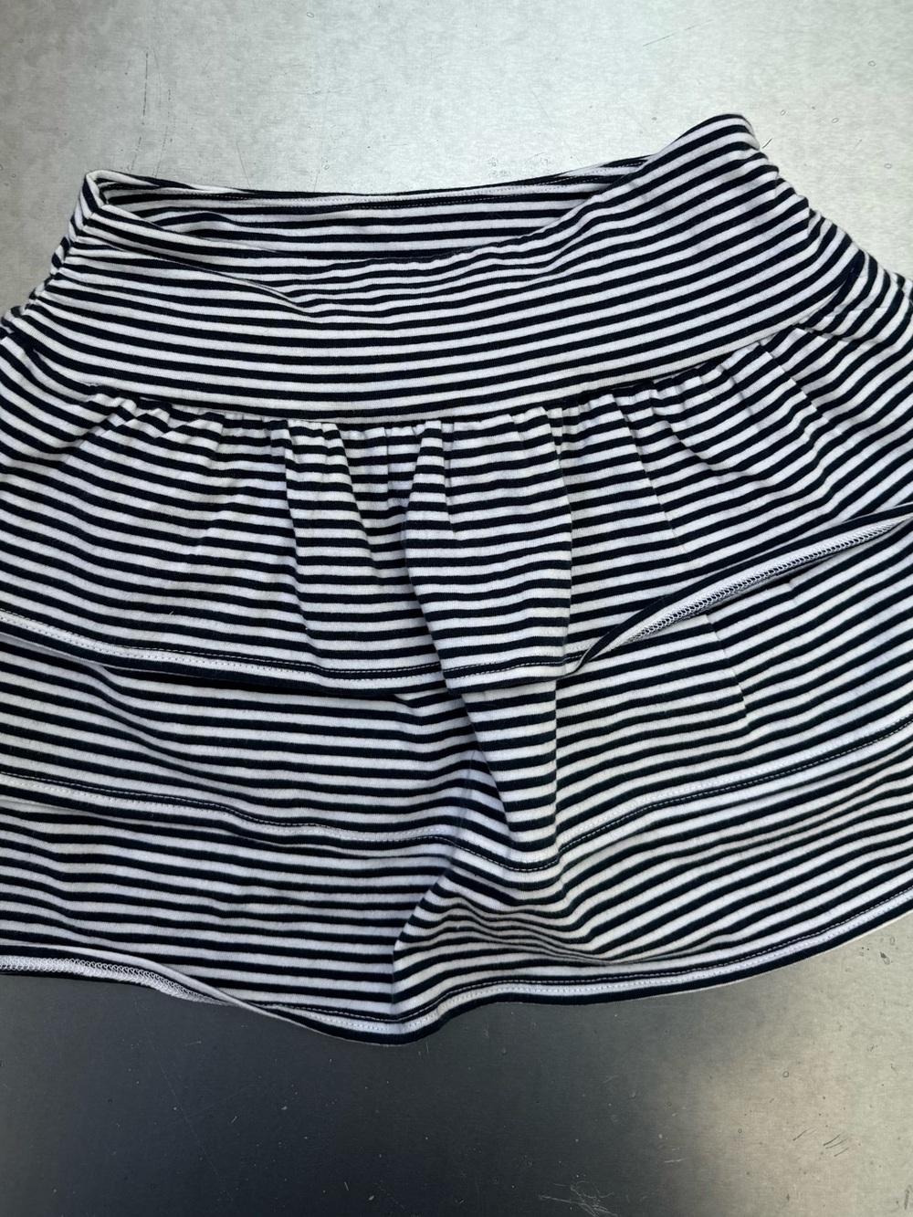 Hollister Navy and White Striped Skirt